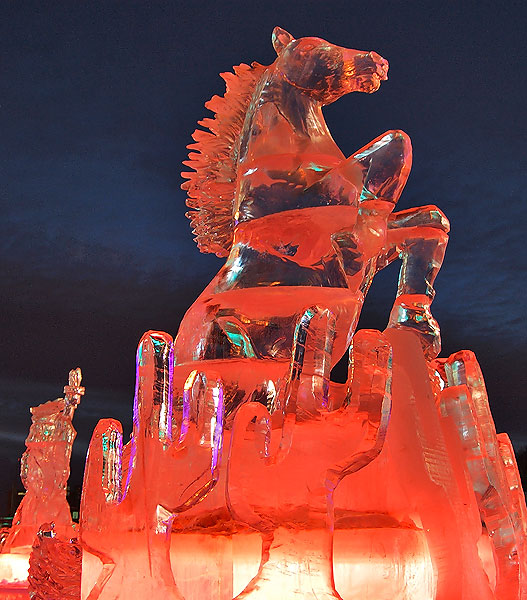 Ice Sculpture against the Night Sky