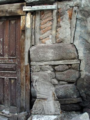 Bricks and door