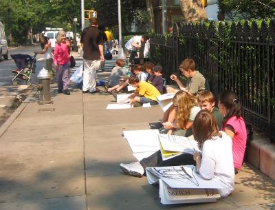 Sketching the Washington Square Arch