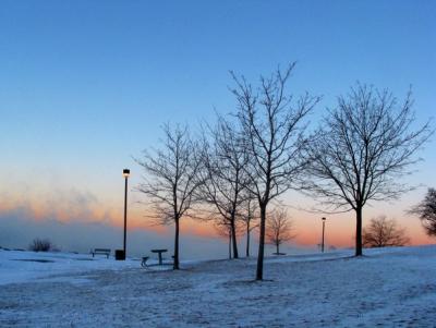 Morning mist  at lake Ontario