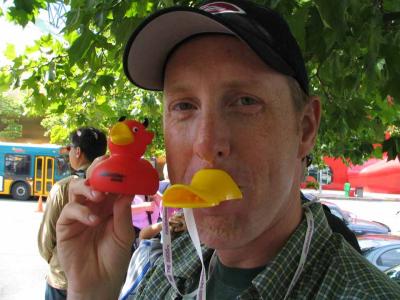 Devil Duck & Kevin ready for the duck tour