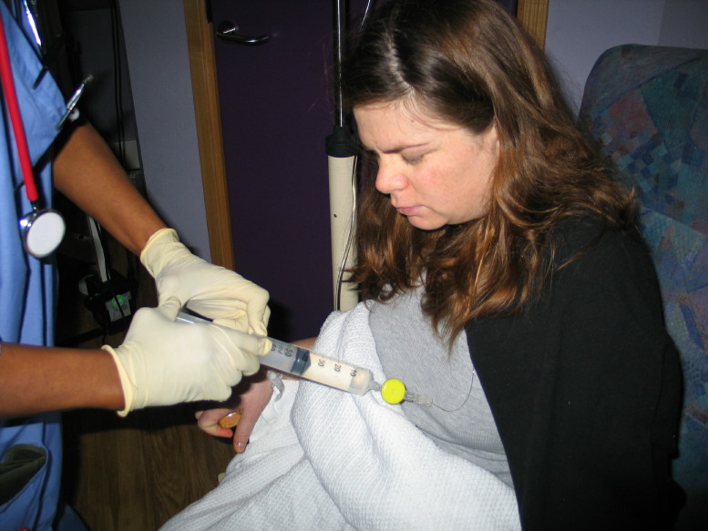 Look at the size of that Epidural!! (thanks god for drugs...)