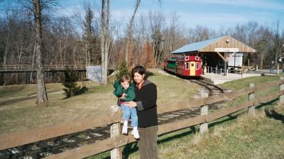 Ben and Mama at the Greatland Train in NJ