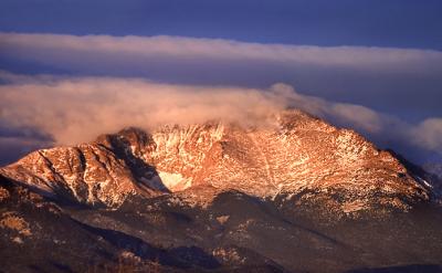 Pikes Peak at Sunrise
This was the view from my backyard this morning!  
Happy Birthday to my sister Shelli!!