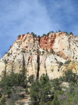 Interesting rock formations outside of Zion