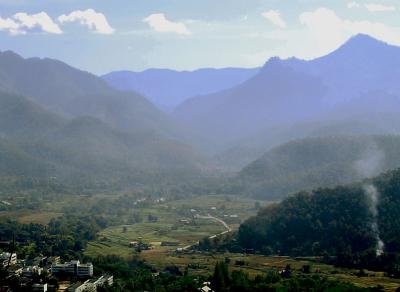 Mountains in the morning mist