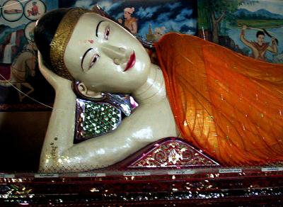 Large Reclining Buddha image