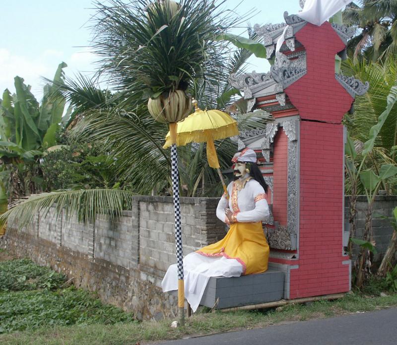 Painted man on Payangan Road