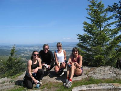 Wendy ONeill, Kevin Carroll, and Gunhild Swanson -- A few of our Spokanite friends with whom we run on Tower Mountain.