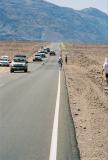 Media and congestion early in the race.  It wont last for long.