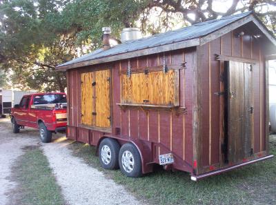 Art's chuck wagon.  He cooked an awesome BBQ with all the trimmings meal for us on-sight out of his wagon.