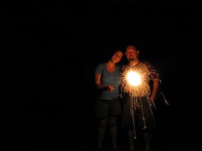James and Abby fireworks as one