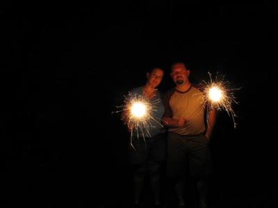 James and Abby fireworks