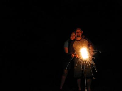 James and Abby fireworks love