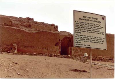 Entrance to the Sun Temple of Pachacamac