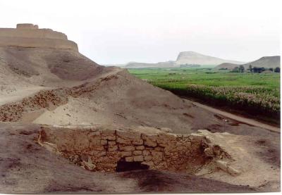 The Fortaleza  is constructed entirely from adobe