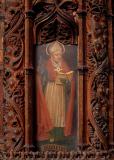 Kenton's All Saints - Painted saint on the pulpit