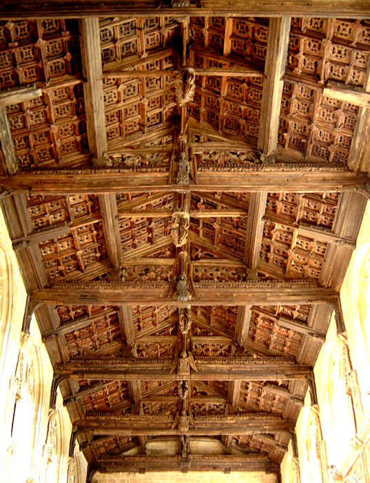 All Saints, Martock - Carved Roof