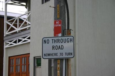 No kidding around.  They're serious about their street signs here.