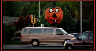 The Great Pumpkin Watching Traffic