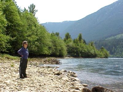 Rachel @ Lillooet Lake - summer 2001