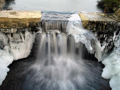 Leonard Pond Waterfall Ice