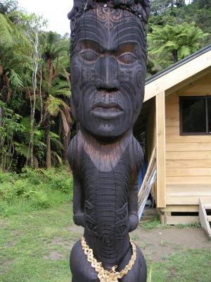 Totara wood carving