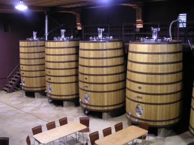 Big oak barrels