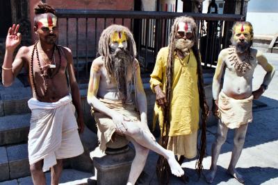 Four Sadhus at Pashupatinath, Kathmandu