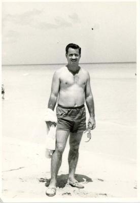 Dad on Beach 1961-Varadero, Cuba