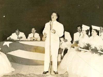 Mom's Graduation Ceremonies-Dad was her Phys. Ed Teacher Professor Andreu-1945 Instituto de Remedios, Cuba
