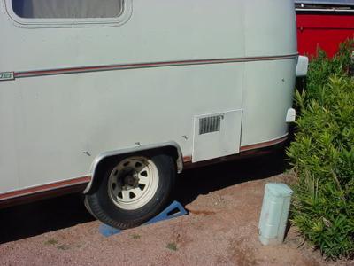 Argosy left wheel  on 1977 trailer