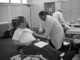 getting ready to donate blood 2004