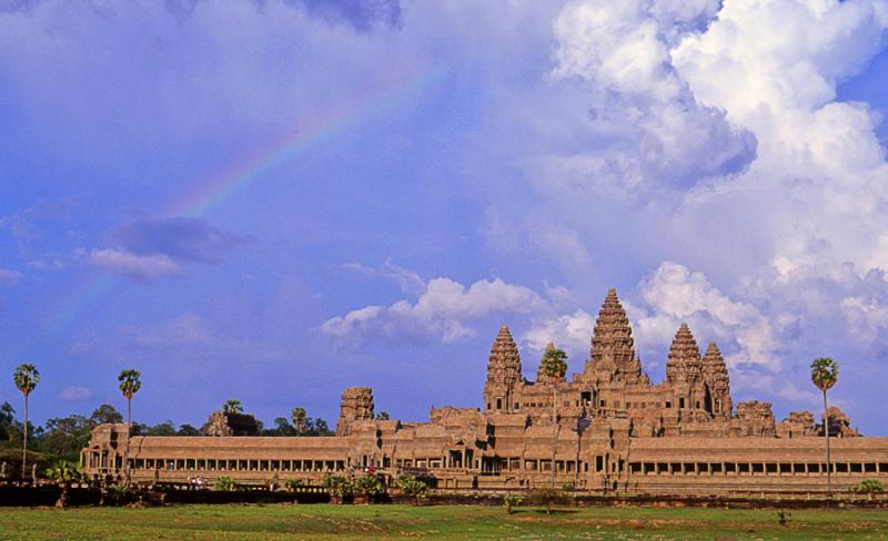 Rainbow over Angkor Wat