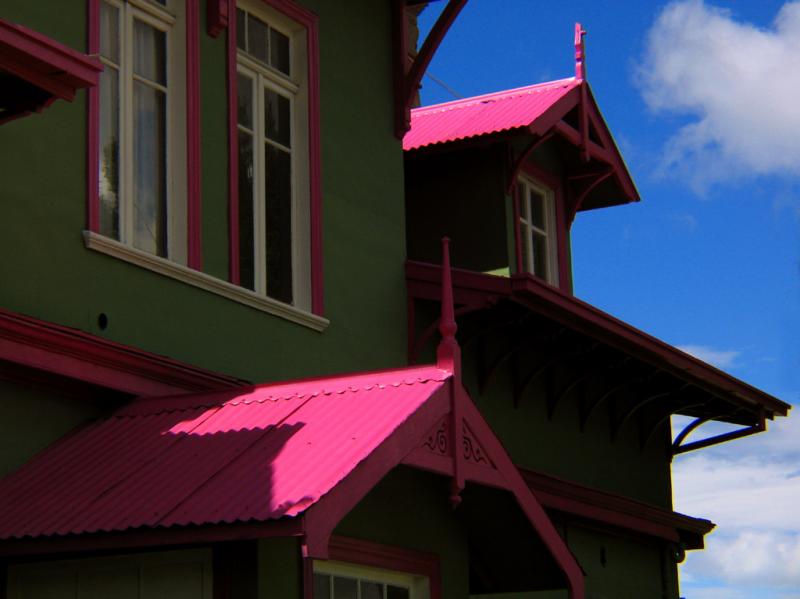 The Pink Roofs of Patagonia, Punta Arenas, Chile, 2004