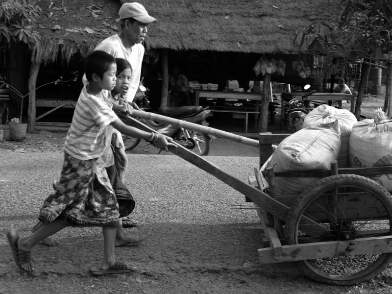 The Hard Work Begins Early, Salavan Province, Laos, 2005