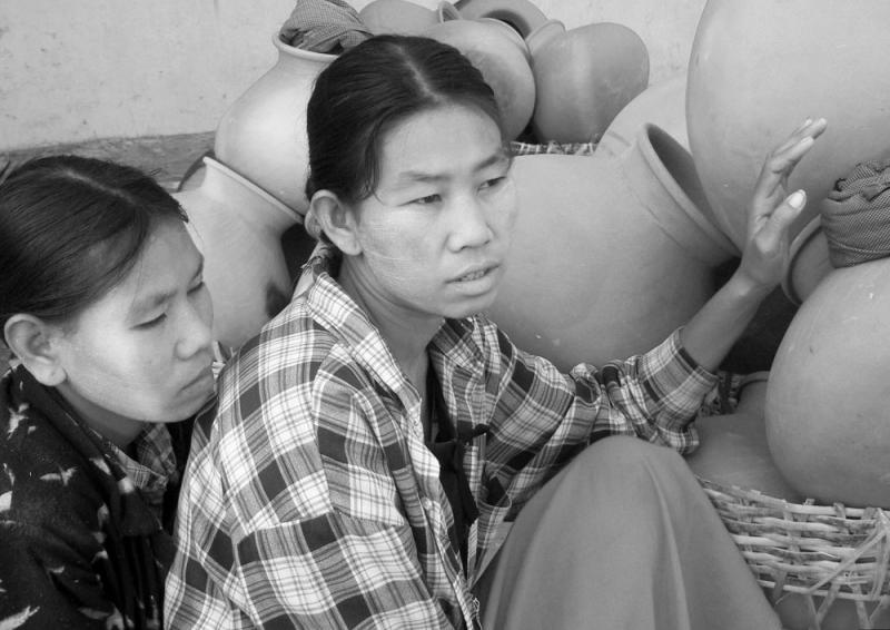 Pot Carriers at Rest, Mandalay, Myanmar, 2005