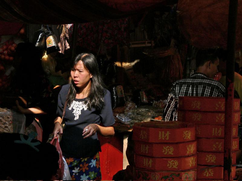 Shopper, Chinatown, Yangon, Myanmar, 2005