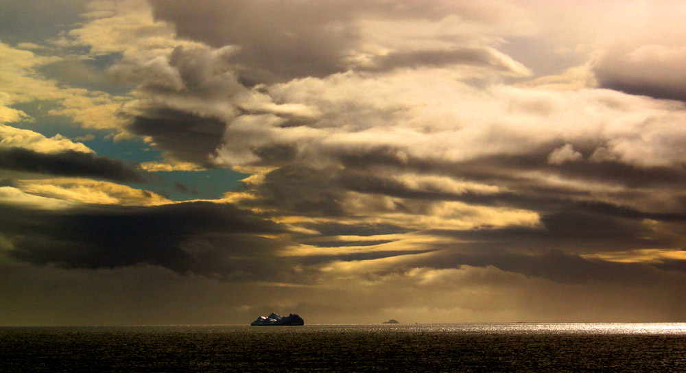 Icebergs at Dawn, South Shetland Islands, Antarctica, 2004