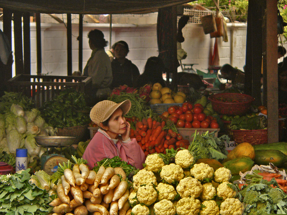 Produce Stand, Luang Prabang, Laos, 2005