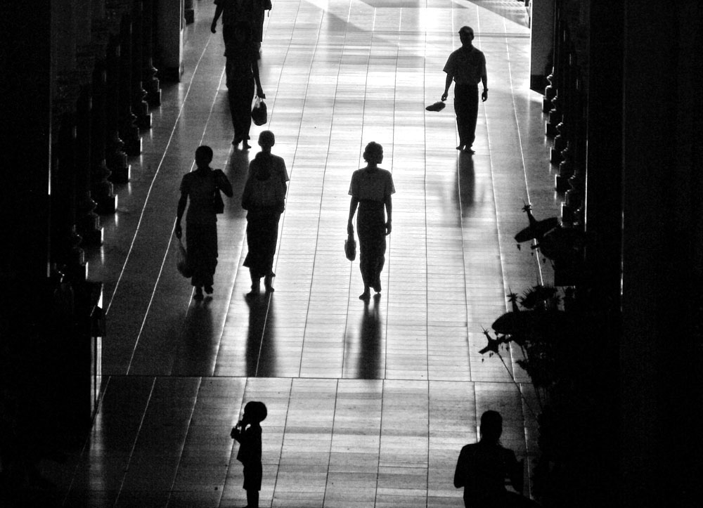 Exit, Shwedagon Pagoda, Yangon, Myanmar, 2005