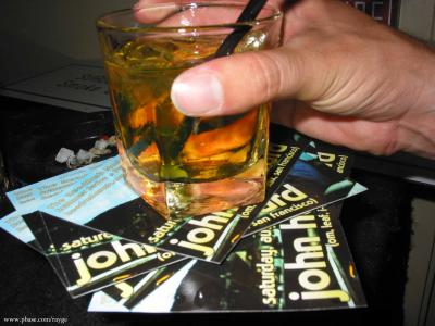 Flyers Stuck to My Drink
