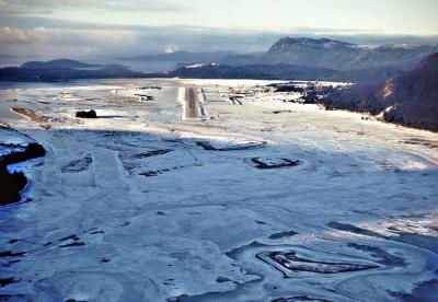 Juneau airport in the winter