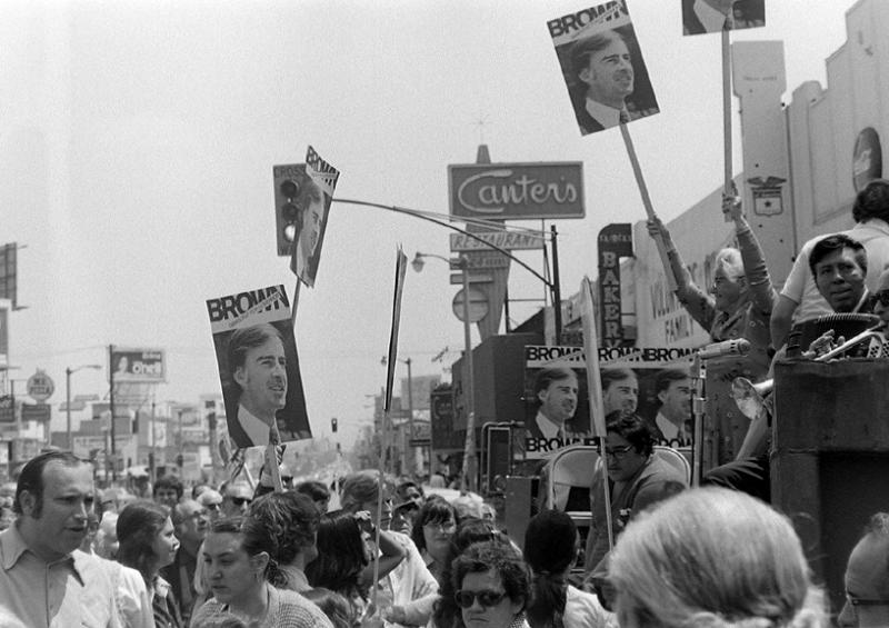 Jerry Brown political rally. Circa 70ies. 26