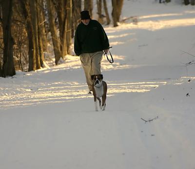 Walking dogs is common on Green Belt