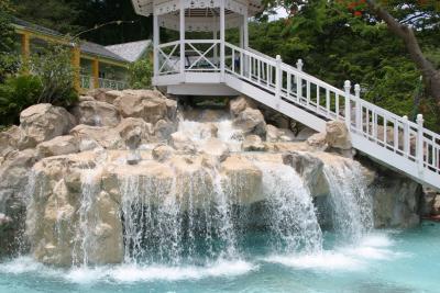 Fountain in Sandals St. Lucia