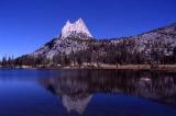 Cathedral peak over upper cathedral lake