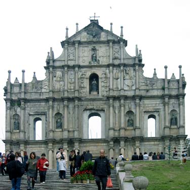 The ruins of St. Paul's Church