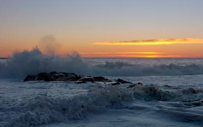  Plum Island, Parker River National Wildlife Refuge RoughCold Surf Sunrise