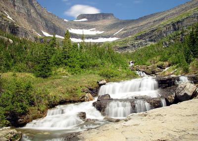 Glacial Waterfall  by James Langford